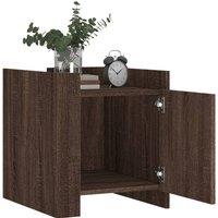 Berkfield Home Decorative Bedside Cabinet Brown Oak 45x50x50 cm Engineered Wood | Size: 45 x 50 x 50 cm