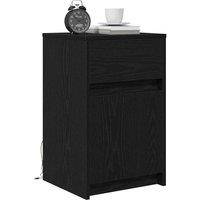 Berkfield Home Traditional Bedside Cabinet Black oak 38 x 34 x 61 cm Particle board
