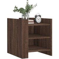 Berkfield Home Decorative Bedside Cabinet Brown Oak 45x50x50 cm Engineered Wood | Size: 45 x 50 x 50 cm