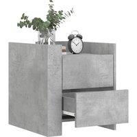 Berkfield Home Decorative Bedside Cabinet Concrete Grey 45x50x50 cm Engineered Wood | Size: 45 x 50 x 50 cm