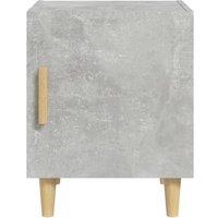 Berkfield Home Elegant Bedside Cabinet Concrete Grey Engineered Wood