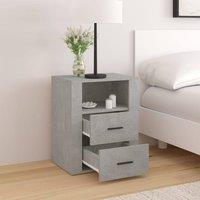 Berkfield Home Classic Bedside Cabinet Concrete Grey 50x36x60 cm Engineered Wood | Size: 50 x 36 x 60 cm