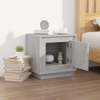 Berkfield Home Modern Bedside Cabinet Grey Sonoma 44x35x45 cm Engineered Wood | Size: 44 x 35 x 45 cm
