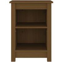 Berkfield Home Beautiful Bedside Cabinet Honey Brown 40x35x55 cm Solid Wood Pine | Size: 40 x 35 x 55 cm