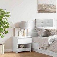 Berkfield Home Elegant Bedside Cabinet High Gloss White 40x30x39 cm Engineered Wood | Size: 40 x 30 x 39 cm