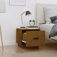 Berkfield Home Beautiful Bedside Cabinet Honey Brown 40x34x35 cm Solid Wood Pine | Size: 40 x 34 x 35 cm