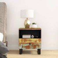 Berkfield Home Green Bedside Cabinet Solid Wood Reclaimed&Engineered Wood