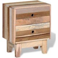 Berkfield Home Beautiful Bedside Cabinet Solid Reclaimed Wood