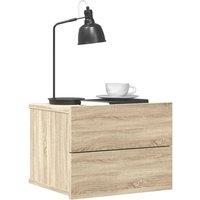 Berkfield Home Elegant Bedside Cabinet Sonoma Oak 40x30x30 cm Engineered Wood in Beige | Size: 40 x 30 x 30 cm
