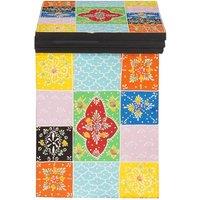 Berkfield Home Traditional Bedside Cabinet Multicolour 40x30x40 cm Solid Wood Mango | Size: 40 x 30 x 40 cm