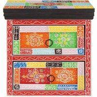 Berkfield Home Classic Bedside Cabinet Multicoloured Solid Wood with Paint