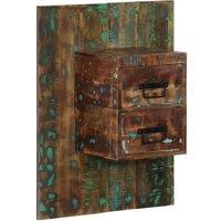 Berkfield Home Stable Bedside Cabinet Multicolour 60x32x80 cm Solid Wood Reclaimed | Size: 60 x 32 x 80 cm