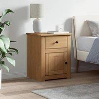 Berkfield Home Beautiful Bedside Cabinet Panama 46x40x57 cm Solid Wood Pine in Brown | Size: 46 x 40 x 57 cm
