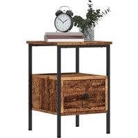 Berkfield Home Durable Bedside Cabinet Old Wood 34x36x50 cm Engineered Wood in Brown | Size: 34 x 36 x 50 cm