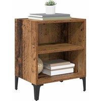 Berkfield Home Rustic Bedside Cabinet Old Wood 40x30x50 cm Engineered Wood in Brown | Size: 40 x 30 x 50 cm