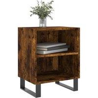 Berkfield Home Elegant Bedside Cabinet Smoked Oak 40x30x50 cm Engineered Wood in Brown | Size: 40 x 30 x 50 cm