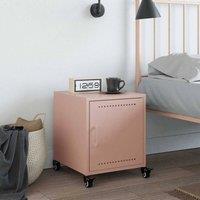 Berkfield Home Stylish Bedside Cabinet Pink 36x38.5x43.5 cm Steel