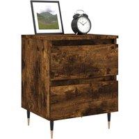 Berkfield Home Elegant Bedside Cabinet Smoked Oak 40x35x50 cm Engineered Wood in Brown | Size: 40 x 35 x 50 cm