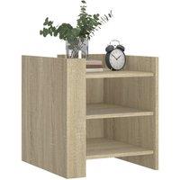 Berkfield Home Decorative Bedside Cabinet Sonoma Oak 45x50x50 cm Engineered Wood in Light Brown | Size: 45 x 50 x 50 cm