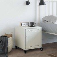 Berkfield Home Stylish Bedside Cabinet White 36x39x43.5 cm Steel