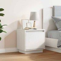 Berkfield Home Elegant Bedside Cabinet White 40x30x40 cm Solid Wood Pine | Size: 40 x 30 x 40 cm