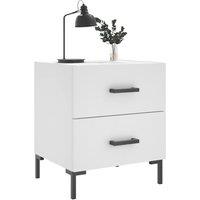 Berkfield Home Modern Bedside Cabinet White 40x35x47.5 cm Engineered Wood