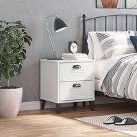 Berkfield Home Durable Bedside Cabinet VIKEN White Engineered Wood