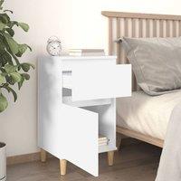 Berkfield Home Elegant Bedside Cabinet White 40x35x70 cm | Size: 40 x 35 x 70 cm
