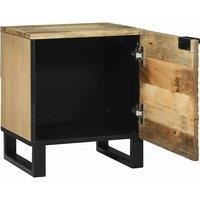 Berkfield Home Modern Bedside Cabinets - 2 pcs, 40x33.5x46 cm, Solid Mango Wood in Beige | Size: 40x33.5x46 cm