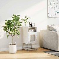 Berkfield Home Elegant Bedside Cabinet White 36x39x78 cm Cold-rolled Steel | Size: 36 x 39 x 78 cm
