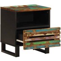 Berkfield Home Decorative Bedside Cabinets 2 pcs 40x33x46 cm Solid Wood Reclaimed in Black | Size: 40 x 33 x 46 cm