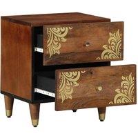 Berkfield Home Traditional Bedside Cabinets 2 pcs 40x33, 5x46 cm Solid Wood Mango in Brown