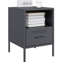Berkfield Home Sturdy Bedside Cabinets 2 pcs Anthracite 36x39x50.5 cm Steel in Dark Grey