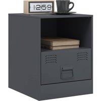 Berkfield Home Stylish Bedside Cabinets 2 pcs Anthracite 34.5x39x44 cm Steel in Dark Grey