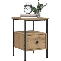 Berkfield Home Durable Bedside Cabinets 2 pcs Artisan Oak 34x36x50 cm Engineered Wood in Brown | Size: 34 x 36 x 50 cm