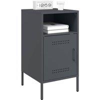 Berkfield Home Sturdy Bedside Cabinets 2 pcs Anthracite 36x39x68 cm Steel in Dark Grey | Size: 36 x 39 x 68 cm