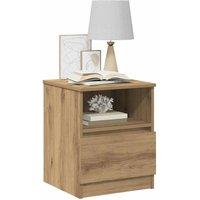 Berkfield Home Classic Bedside Cabinets 2 pcs Artisan Oak 40x40x50 cm Engineered Wood in Brown | Size: 40 x 40 x 50 cm