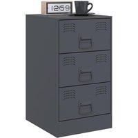 Berkfield Home Stylish Bedside Cabinets 2 pcs Anthracite 34.5x39x62 cm Steel in Charcoal