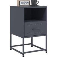 Berkfield Home Durable Bedside Cabinets 2 pcs Anthracite 36x39x60.5 cm Steel in Dark Grey