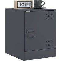 Berkfield Home Stylish Bedside Cabinets 2 pcs Anthracite 34.5x39x44 cm Steel in Charcoal