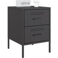 Berkfield Home Durable Bedside Cabinets 2 pcs Black 36x39x50.5 cm Steel