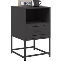 Berkfield Home Durable Bedside Cabinets 2 pcs Black 36x39x60.5 cm Steel
