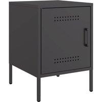 Berkfield Home Durable Bedside Cabinets 2 pcs Black 36x39x50.5 cm Steel