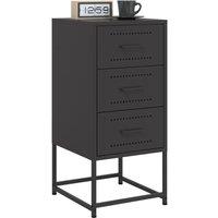 Berkfield Home Durable Bedside Cabinets 2 pcs Black 36x39x78 cm Steel | Size: 36 x 39 x 78 cm