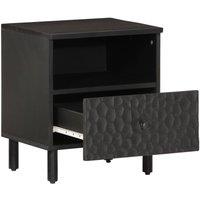Berkfield Home Beautiful Bedside Cabinets 2 pcs Black 40x33x46 cm Solid Wood Mango | Size: 40 x 33 x 46 cm