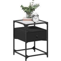 Berkfield Home Decorative Bedside Cabinets 2 pcs Black 40x40x55 cm Engineered Wood | Size: 40 x 40 x 55 cm