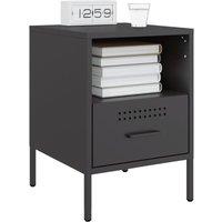 Berkfield Home Sturdy Bedside Cabinets 2 pcs Black 36x39x50.5 cm Steel
