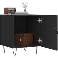 Berkfield Home Modern Bedside Cabinets 2 pcs Black 40x40x50 cm Engineered Wood | Size: 40 x 40 x 50 cm