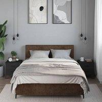Berkfield Home Modern Bedside Cabinets 2 pcs Black 40x41x40 cm Engineered Wood | Size: 40 x 41 x 40 cm
