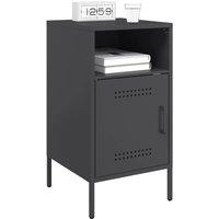 Berkfield Home Sturdy Bedside Cabinets 2 pcs Black 36x39x68 cm Steel | Size: 36 x 39 x 68 cm